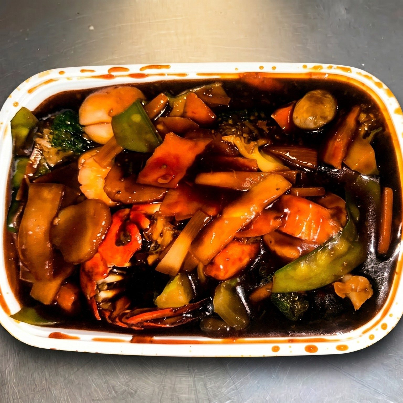 S24. Seafood in Hot Garlic Sauce.
